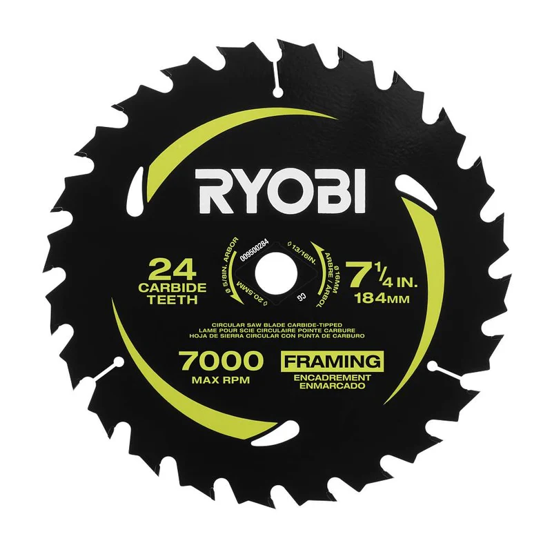 7-1/4" x 24T CARBIDE TEETH THIN KERF CIRCULAR SAW BLADE