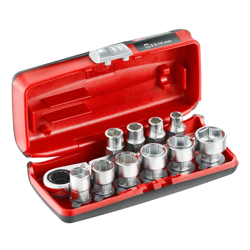 [RXPICO] Coffret douilles 1/4'' hexagonales 6 pans métriques - 11 pièces - R.180HX