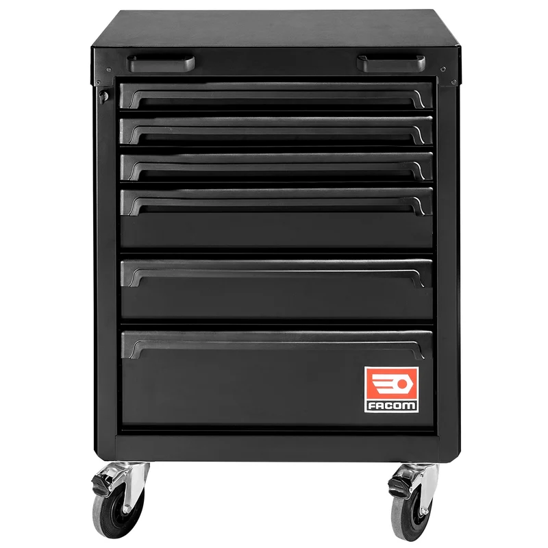 [RWS2-ROLL6M3ABS] Meuble roulant 6 tiroirs - noir - RWS2