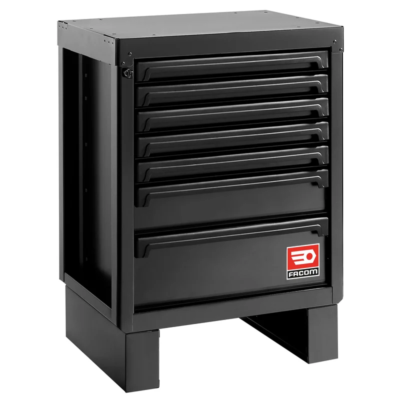 [RWS2-MBS7TBS] Meuble bas 7 tiroirs - noir - RWS2