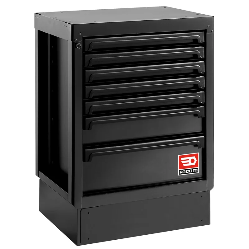 [RWS2-MBS7TBS] Meuble bas 7 tiroirs - noir - RWS2