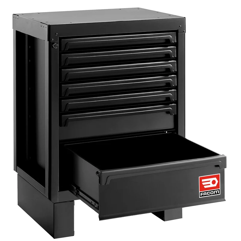 [RWS2-MBS7TBS] Meuble bas 7 tiroirs - noir - RWS2