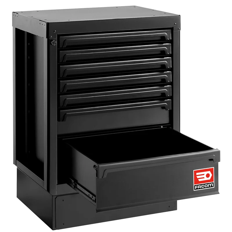 [RWS2-MBS7TBS] Meuble bas 7 tiroirs - noir - RWS2