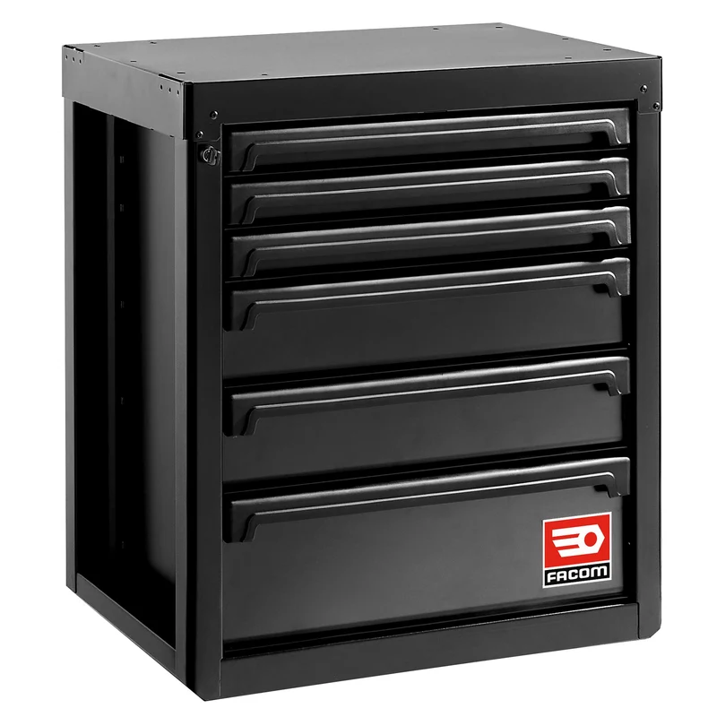 [RWS2-MBS6TBS] Meuble bas 6 tiroirs - noir - RWS2