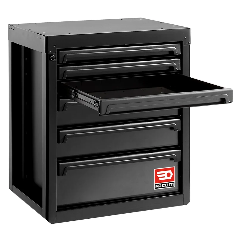 [RWS2-MBS6TBS] Meuble bas 6 tiroirs - noir - RWS2