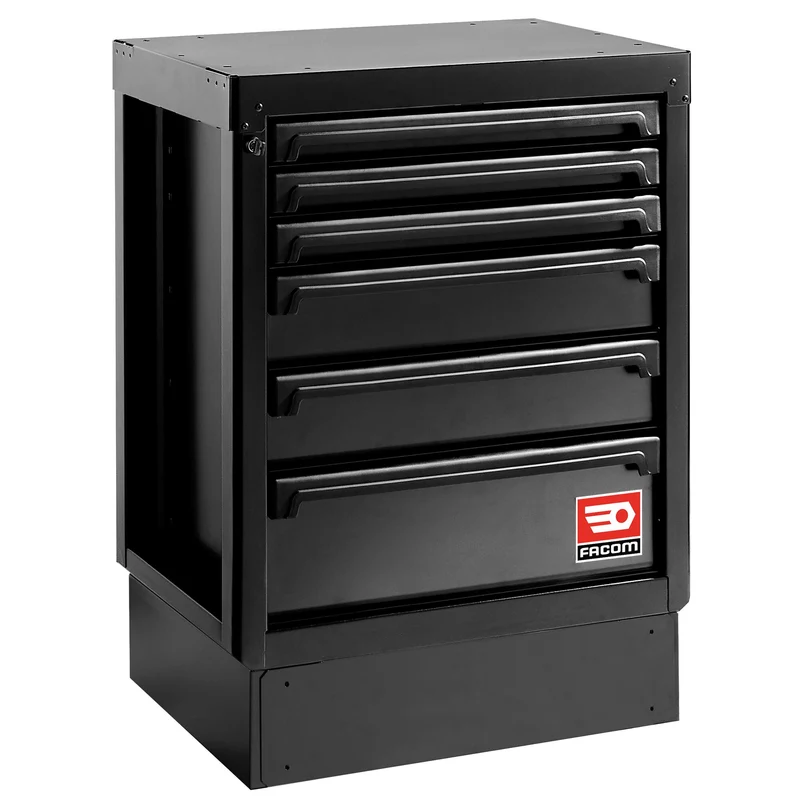 [RWS2-MBS6TBS] Meuble bas 6 tiroirs - noir - RWS2