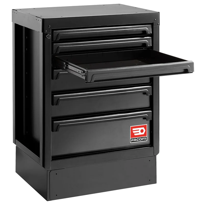 [RWS2-MBS6TBS] Meuble bas 6 tiroirs - noir - RWS2