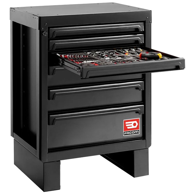 [RWS2-MBS6TBS] Meuble bas 6 tiroirs - noir - RWS2