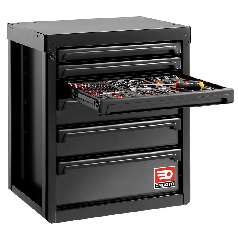 [RWS2-MBS6TBS] Meuble bas 6 tiroirs - noir - RWS2