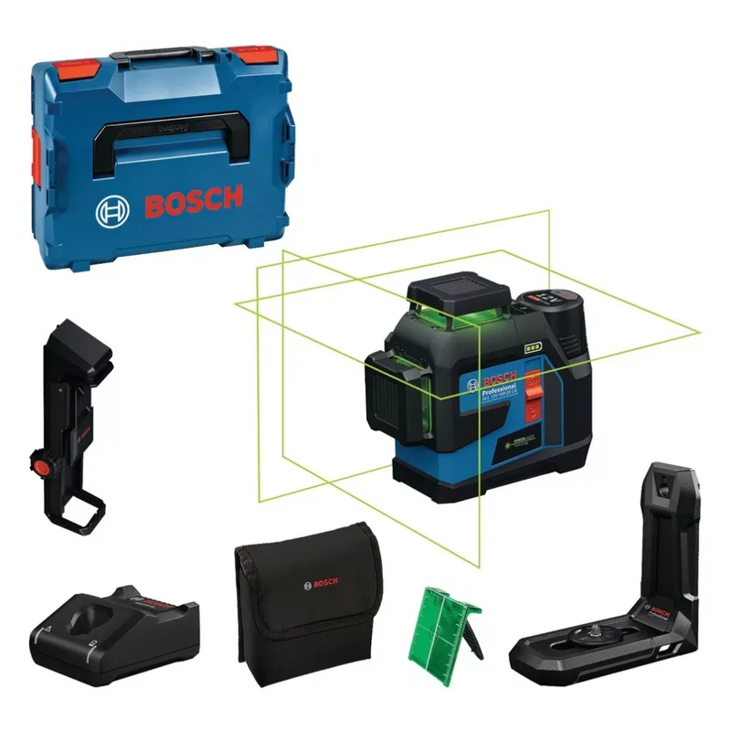 Laser 3 lignes faisceau VERT + 1 batterie 12V 2Ah GLL 12V-100-33 CG - 0601065401 - Bosch