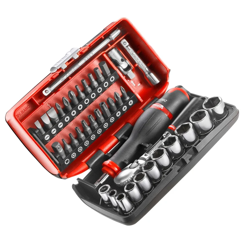 [RL.NANO1PB] Coffret douilles, 6 pans métriques, 1/4"