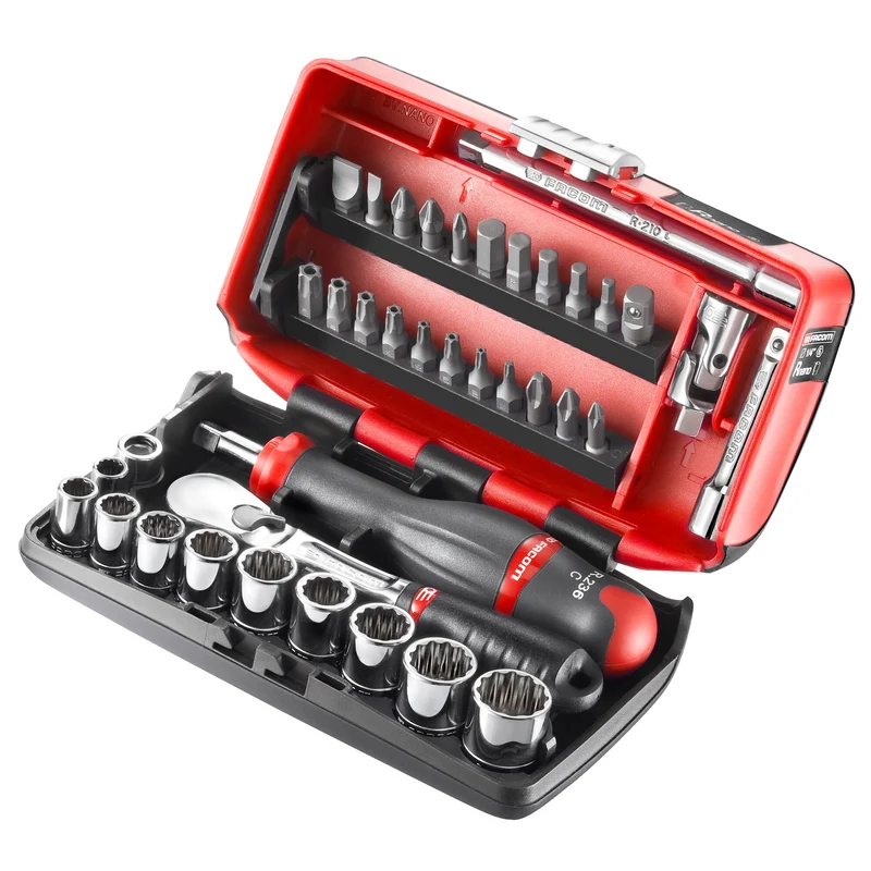 [RL.NANO-U1] Coffret douilles, 6 pans en pouces, 1/4"
