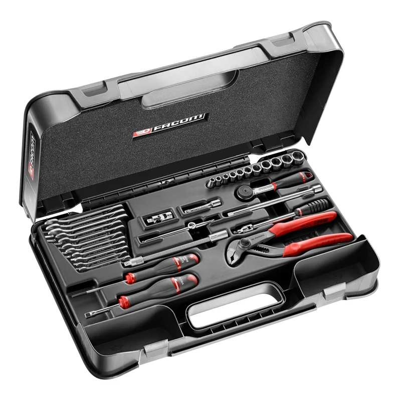 [R.440AUP] Coffret douilles, 6 pans métriques et clés, 32 pièces, 1/4"