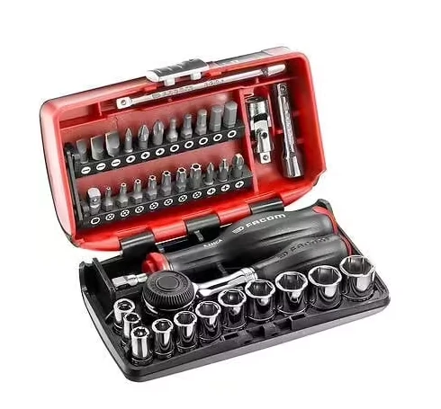 [R.360NANOPB] Jeu de douilles, 6 pans, métriques, 38 pièces, 1/4"