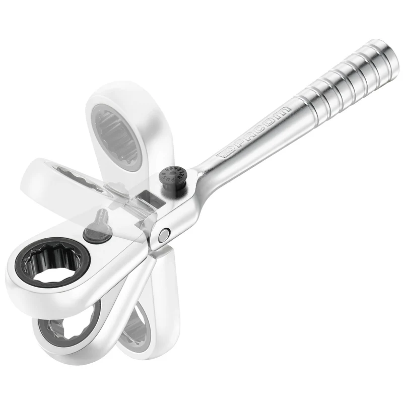 [R.180HX] Cliquet à tête flexible 180°, ultra-compact pour douilles 1/4", série HX, 1/4''