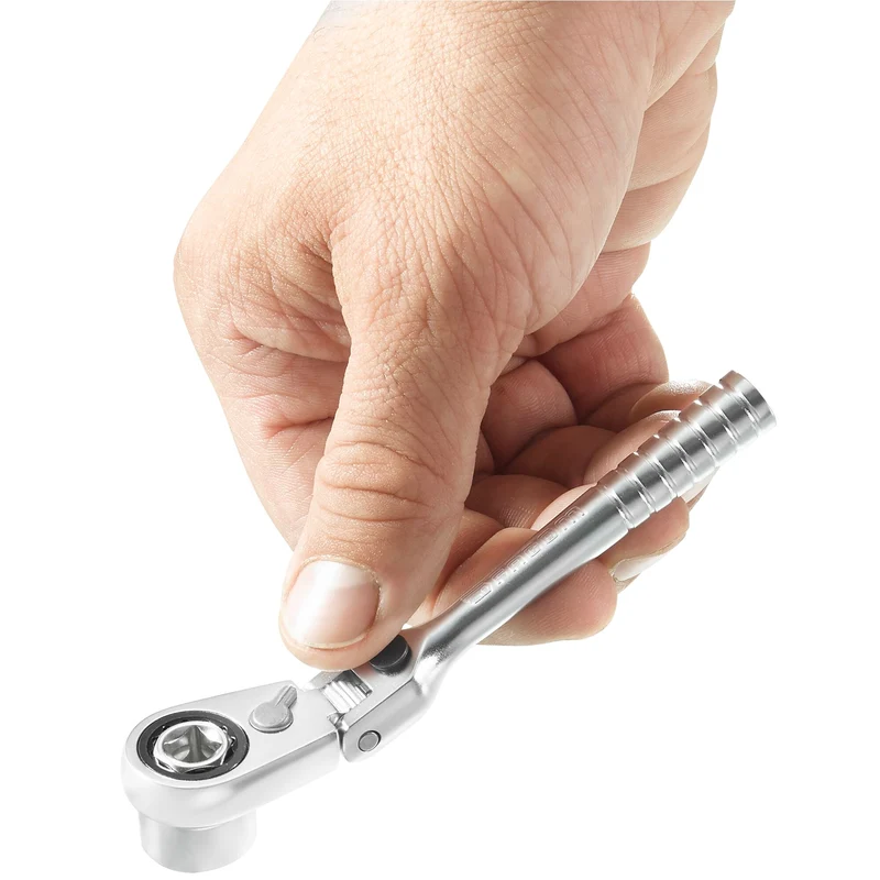 [R.180HX] Cliquet à tête flexible 180°, ultra-compact pour douilles 1/4", série HX, 1/4''