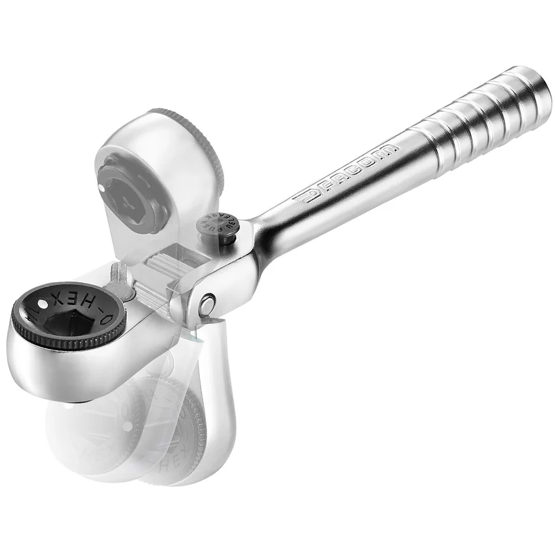 [R.180] Cliquet 1/4'' ultra-compact tête flexible 180° pour embouts 1/4"