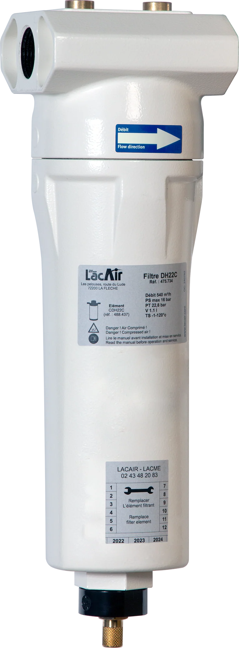 Filtre Déshuileur Dh22C - 1'' 475734 Lacme
