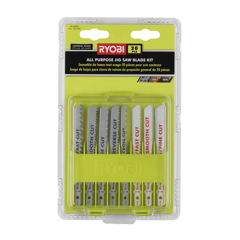 20 PC. All Purpose Jig Saw Blade Kit