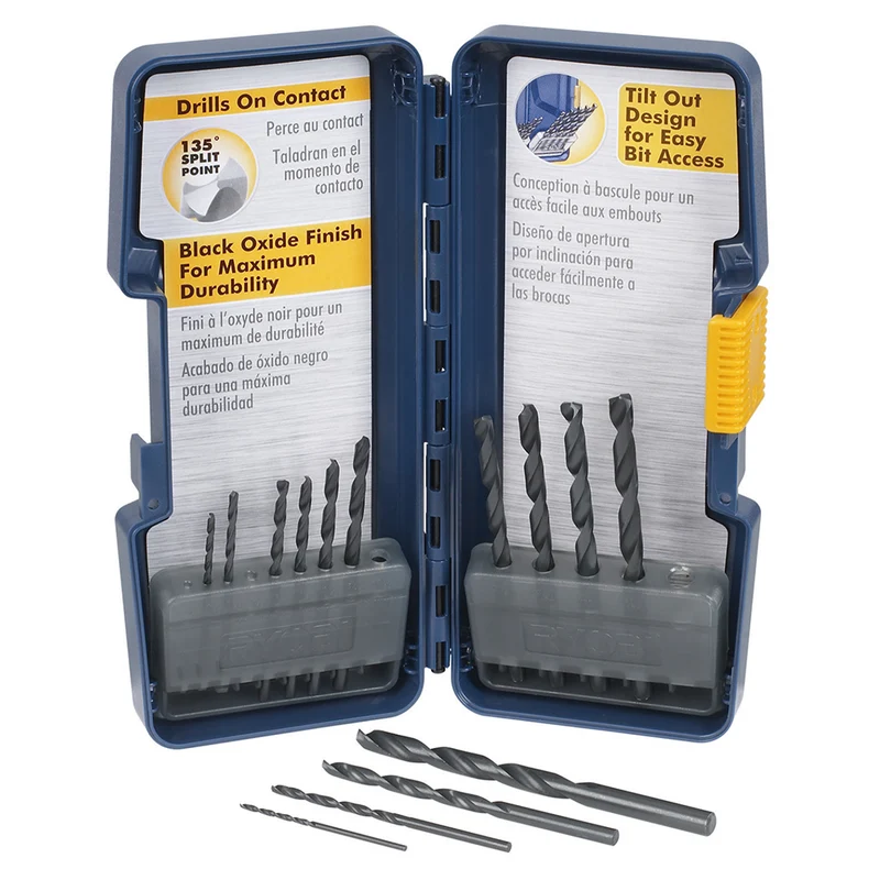 14 PC. Black Oxide Drill Bit Set