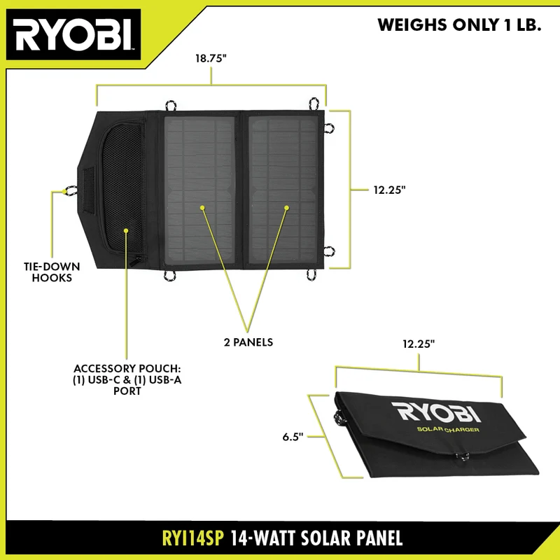 14-Watt Foldable Solar Panel
