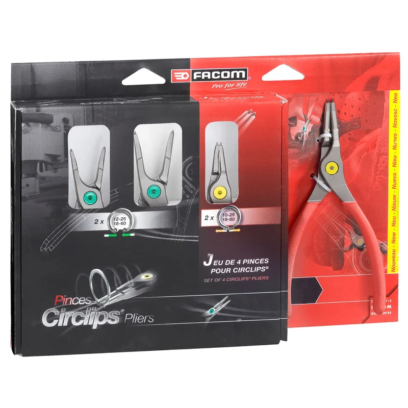 [PCSNJ4] Jeu de 4 pinces Circlips® droite, 10-60 mm