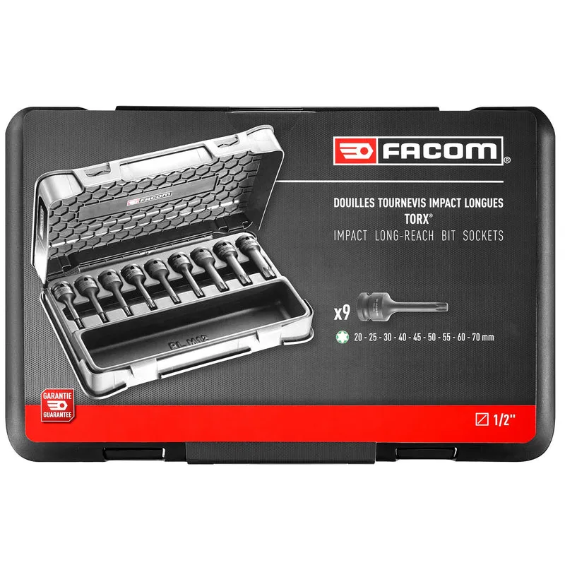 [NSXL.J9APB] Jeu de douilles longues à impact, 6 pans Torx®, 9 pièces