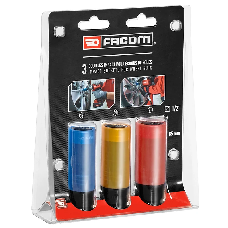 [NSI.3LPB] Jeu de 3 douilles Impact longues renforcées 1/2", 17-19-21 mm