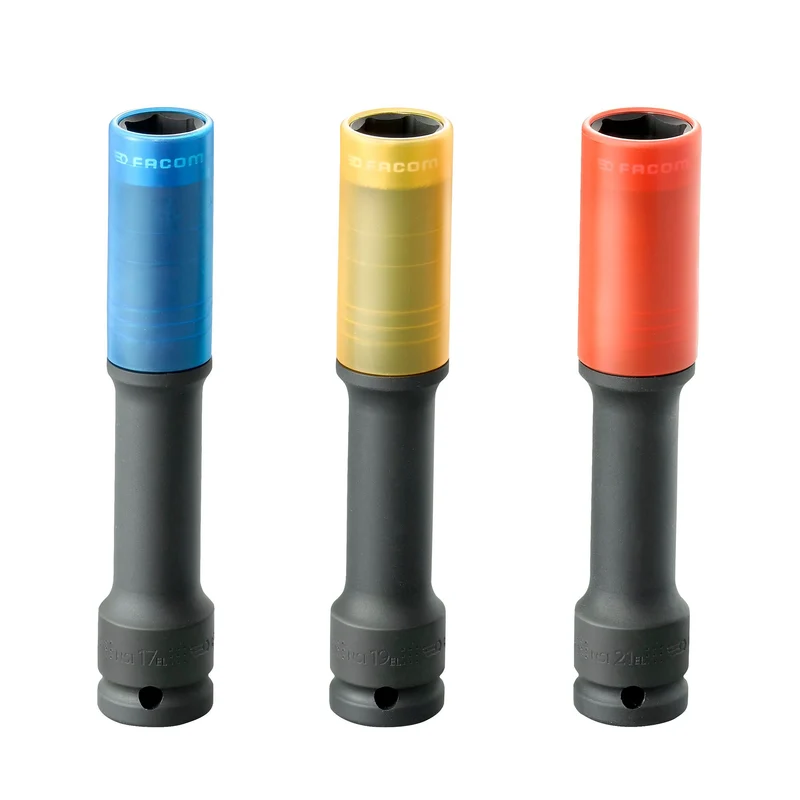 [NSI.3EL] Coffret de 3 douilles longues impact renforcées 1/2", 17 à 21 mm