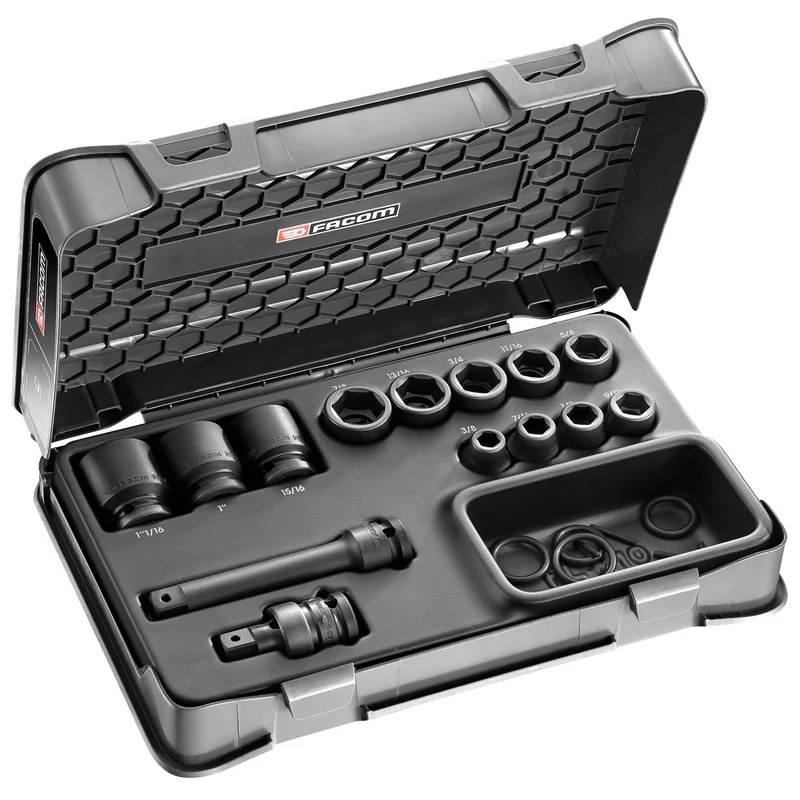 [NS.500BU] Coffret douilles 1/2’’ impact 6 pans 3/8-1'1/16