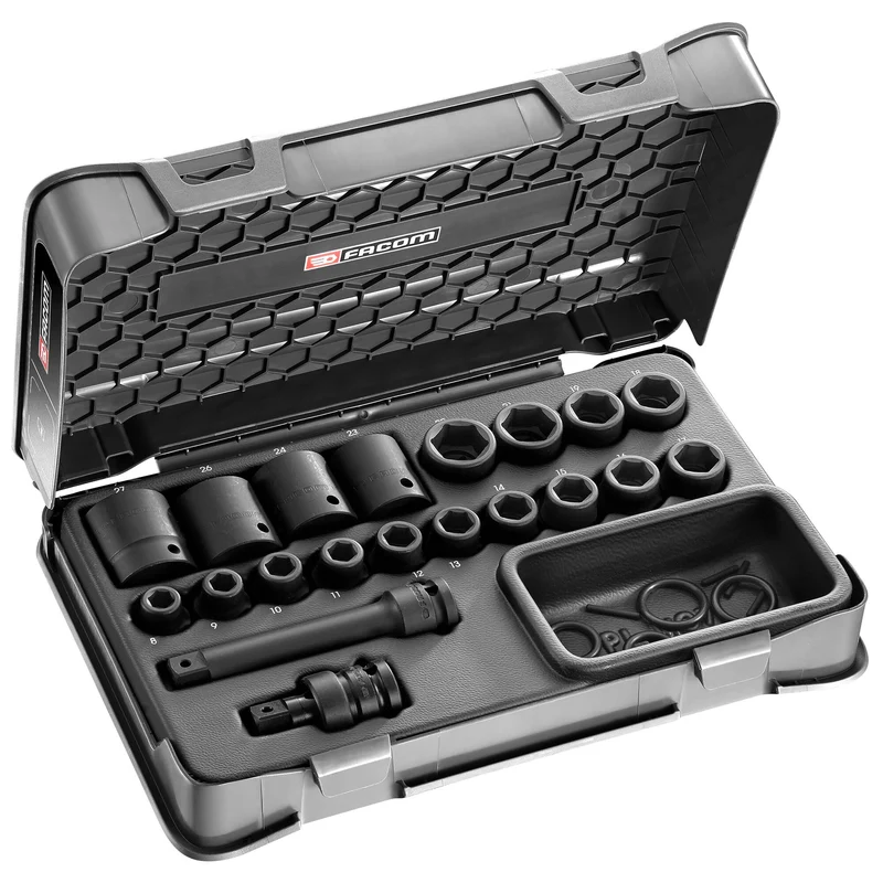 [NS.500B] Jeu de douilles 6 pans à impact, livrées en MBOX, 16 pièces
