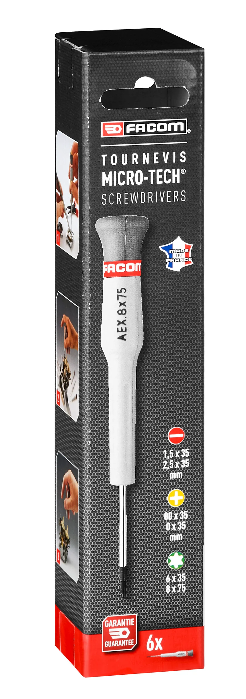 [MT.JE6PB] Jeu de tournevis MICRO-TECH® de précision, 6 pièces