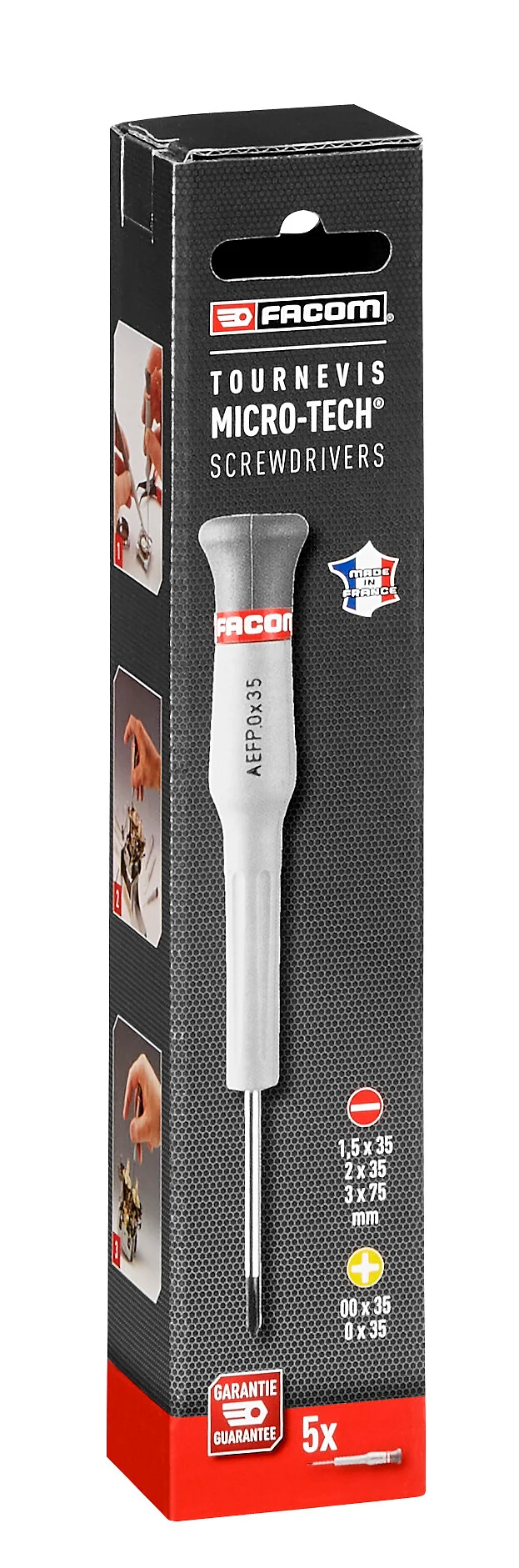 [MT.JE5PB] Jeu de tournevis MICRO-TECH® de précision, 5 pièces
