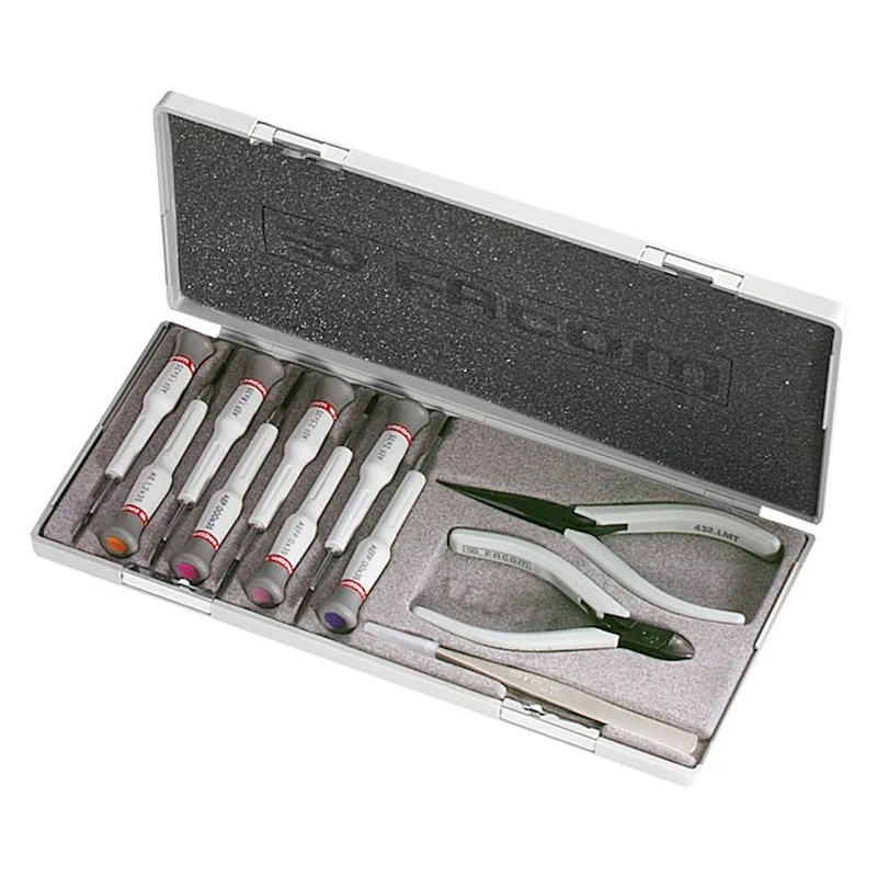 [MT.J3] Sélection de 11 outils MICRO-TECH®, tournevis pour vis à fente, Phillips®, pinces et brucelles