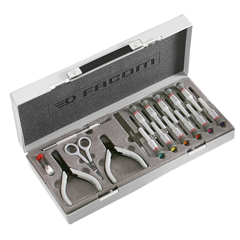 [MT.J1] Sélection de 16 outils MICRO-TECH®, tournevis pour vis à fente réglables, 2 et 2,4 mm