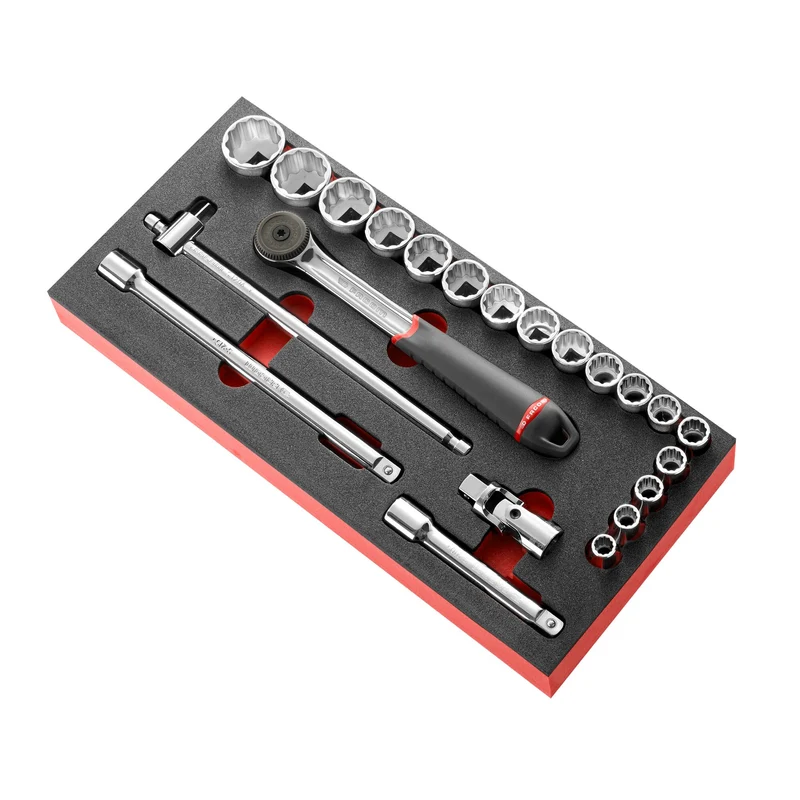 [MODM.S161-212U] Module mousse douilles, 12 pans en pouces, 22 pièces, 1/2"