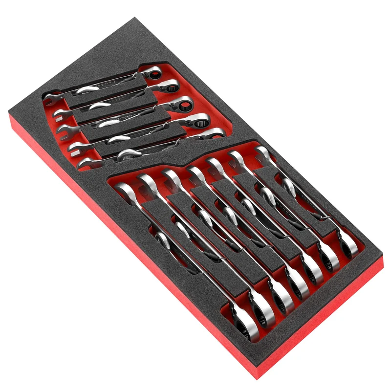 [MODM.467J12SLS] Module mousse 12 clés mixtes à cliquet de 8 à 19 mm - SLS