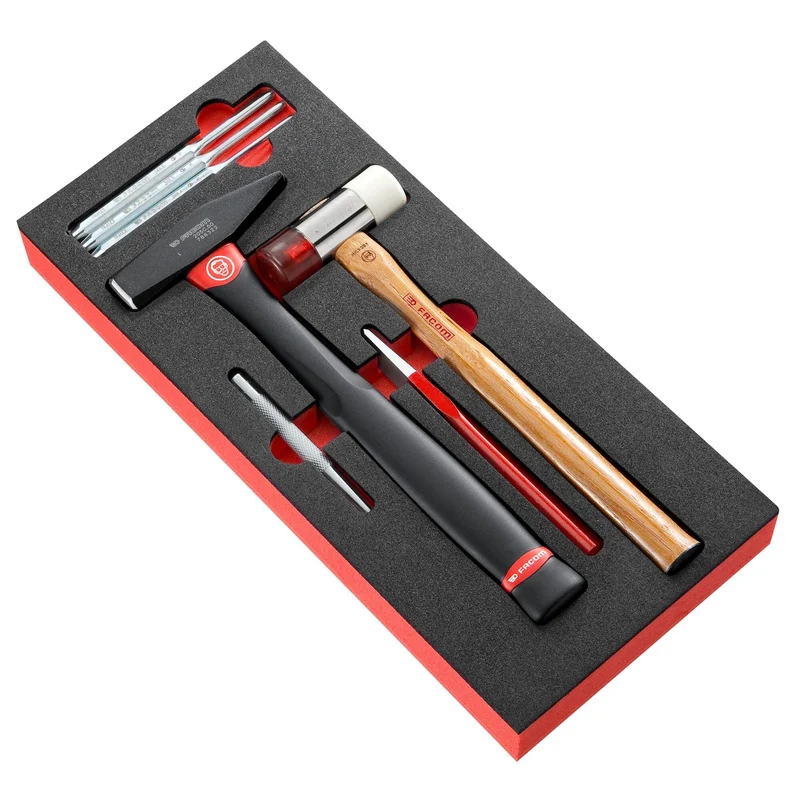 [MODM.MI7] Module outils de frappe, chasse-goupilles longs et marteau hickory 205C, 7 pièces