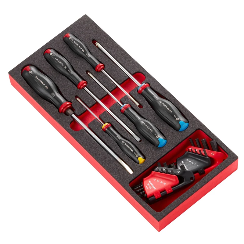 [MODM.AT7] Module mousse tournevis et clés mâles, 10 pièces, taille 1/3"