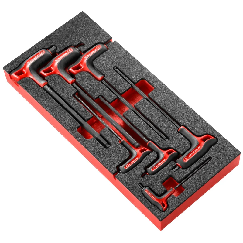 [MODM.84TZSA] Module mousse 7 clés mâles poignée en T 6 pans tête sphérique