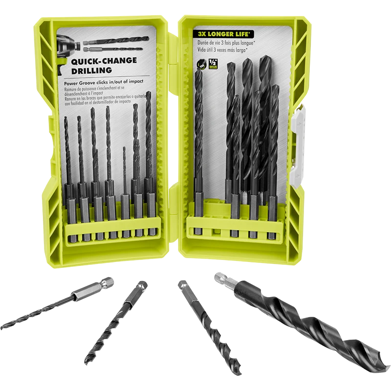 25 PC. Black Oxide Hex Shank Drill Bits