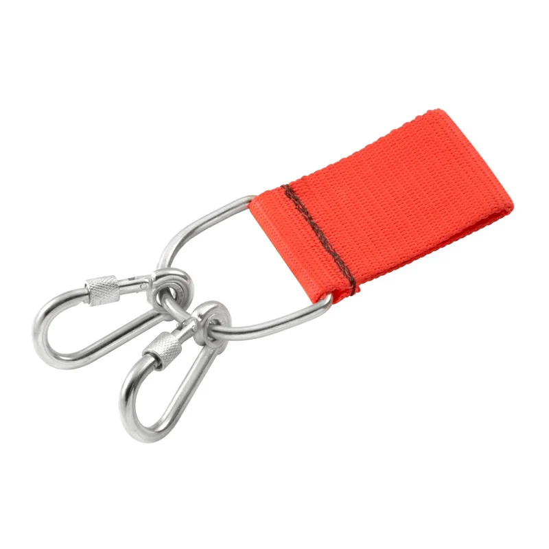 [CT-ACC2M] Anneau métal équipé de 2 mousquetons 60 mm en inox à vis, SLS