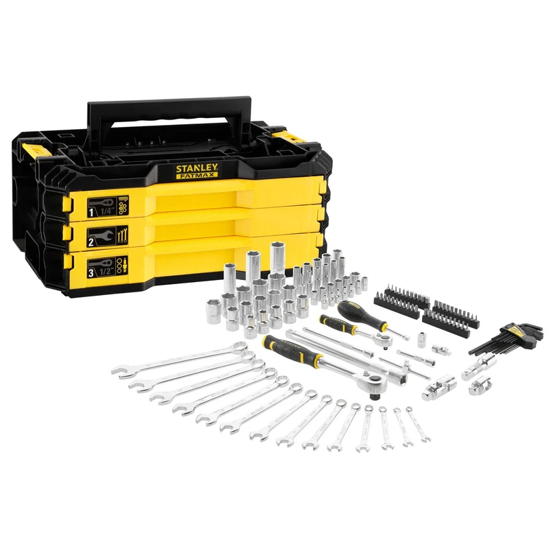Boite à outils 3 tiroirs complète 126 pcs - PRO-STACK FMMT98107-1 STANLEY