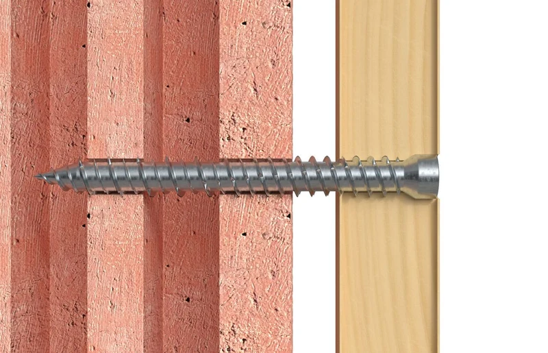 Vis béton FFSZ à tête cylindrique réduite (pour menuiserie extérieure bois) Fischer