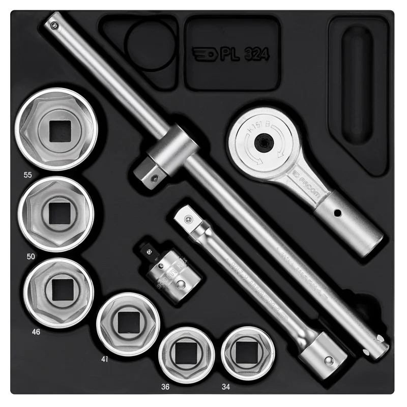 [MOD.K1] Module K1 de Douilles, 6 pans, de 34 à 55 mm, 3/4"
