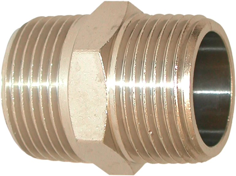 "Mamelon : 1"" Mâle - 1"" Mâle - En Laiton Nickelé (Vrac Par 357709 Lacme