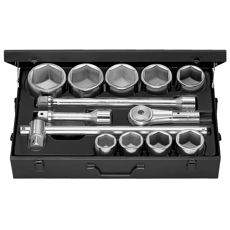 [M.423E] Coffret de douilles, 6 pans métriques, 13 pièces, 1"
