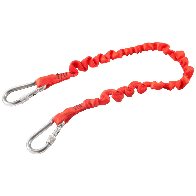 [LAN1.2] Longe 1,2 m - double mousqueton 80 mm en inox à vis - SLS