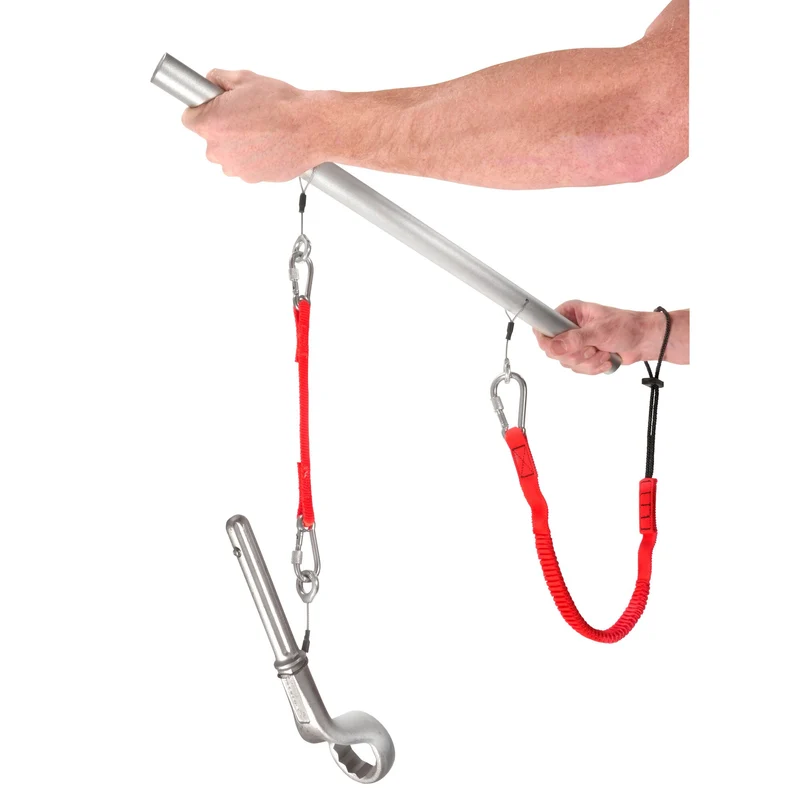 [LAN0.2] Longe 20 cm - double mousqueton 60 mm en inox à vis - SLS