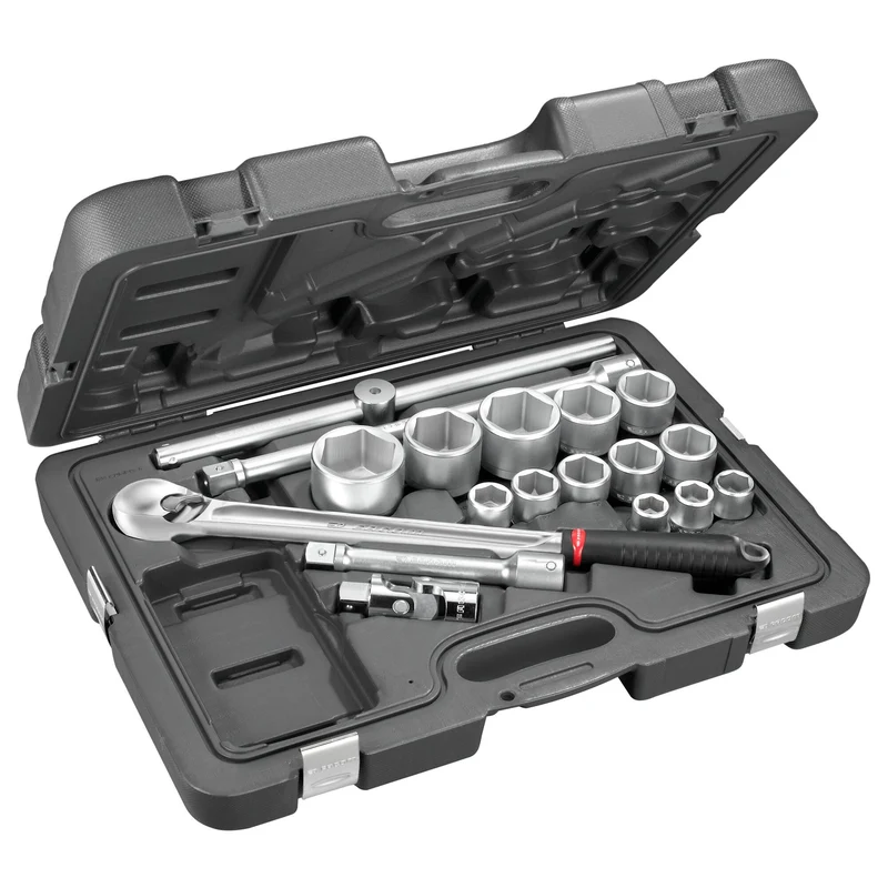 [KL.500] Coffret douilles 3/4'' 6 pans métriques